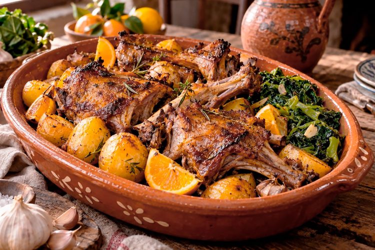 Cabrito assado no forno à moda do Minho: receita tradicional muito saborosa