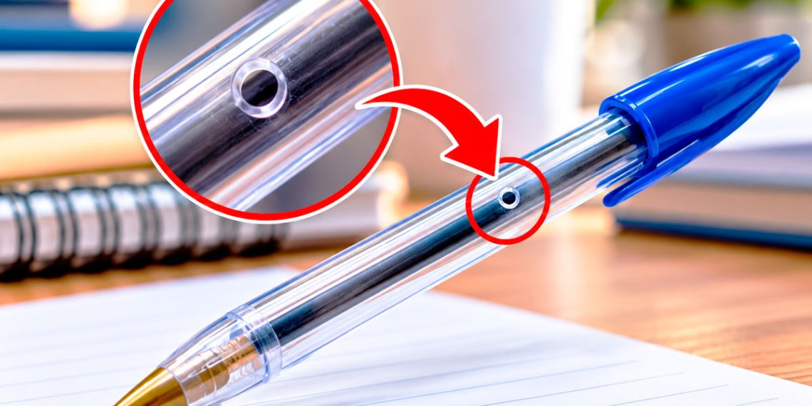 Para que serve o furinho na lateral das canetas BIC? A resposta surpreende