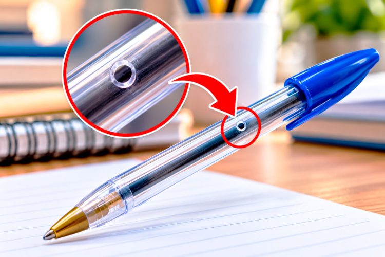 Para que serve o furinho na lateral das canetas BIC? A resposta surpreende