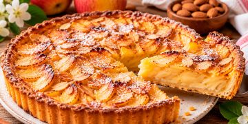 Tarte de Maçã e Amêndoa: receita fácil, cremosa e crocante