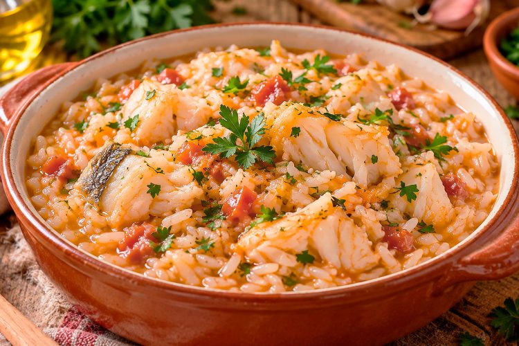 Arroz de bacalhau tradicional: receita antiga