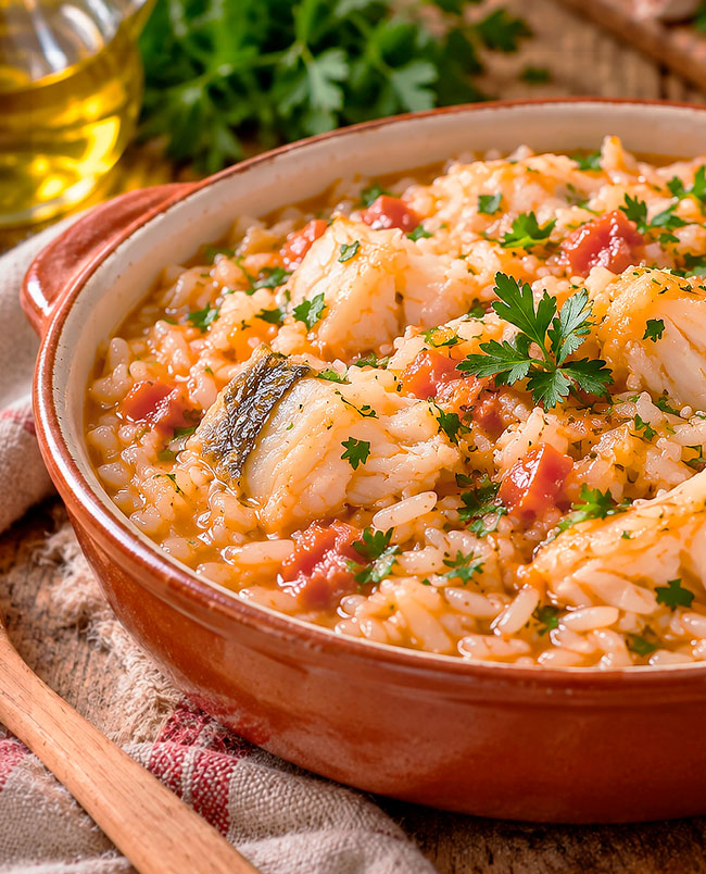 Arroz de bacalhau tradicional