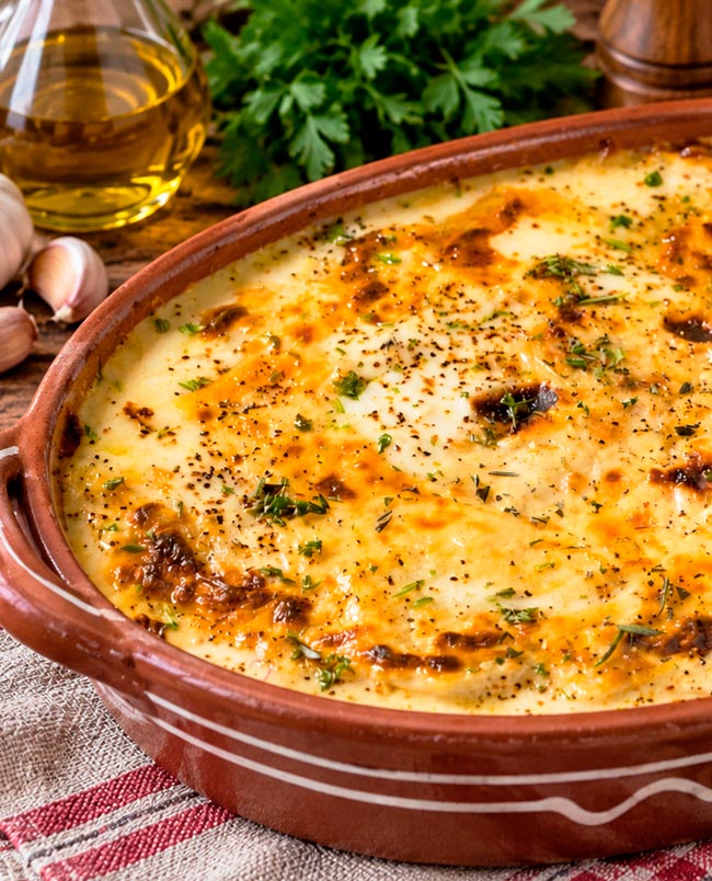 Bacalhau com natas à moda antiga