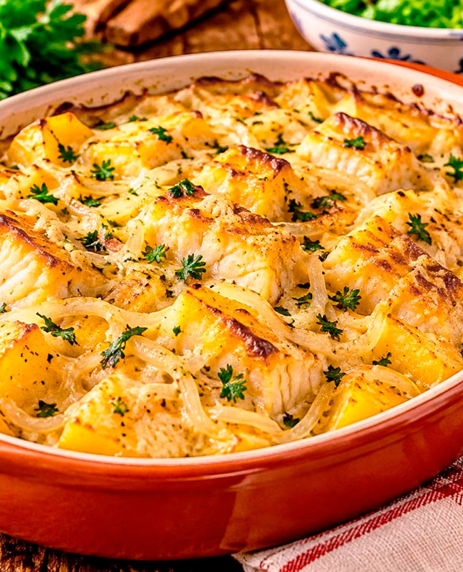 Bacalhau à Maria da Fonte 