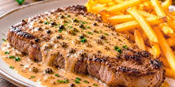 Bife à Café com Molho Cremoso