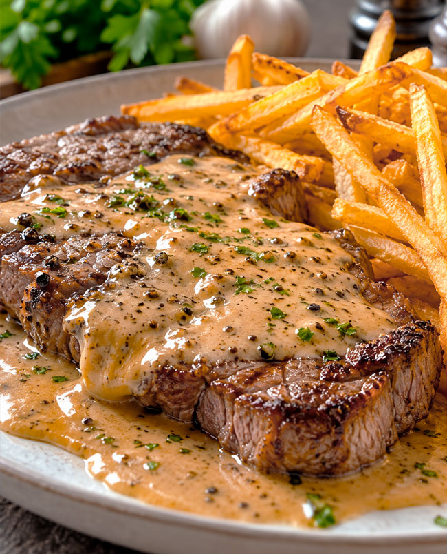 Bife à Café com Molho Cremoso Bife à Café com Molho Cremoso