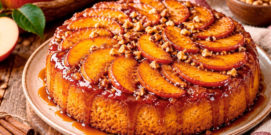 Bolo de Maçã caramelizado