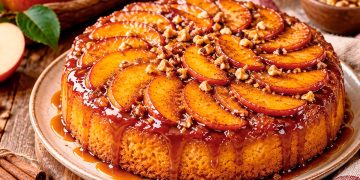 Bolo de Maçã caramelizado