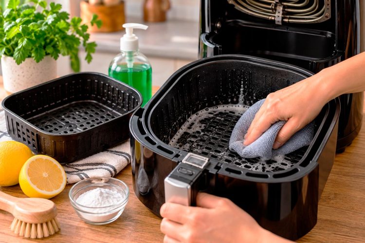 Como limpar a Air Fryer: guia completo para eliminar gordura e maus cheiros