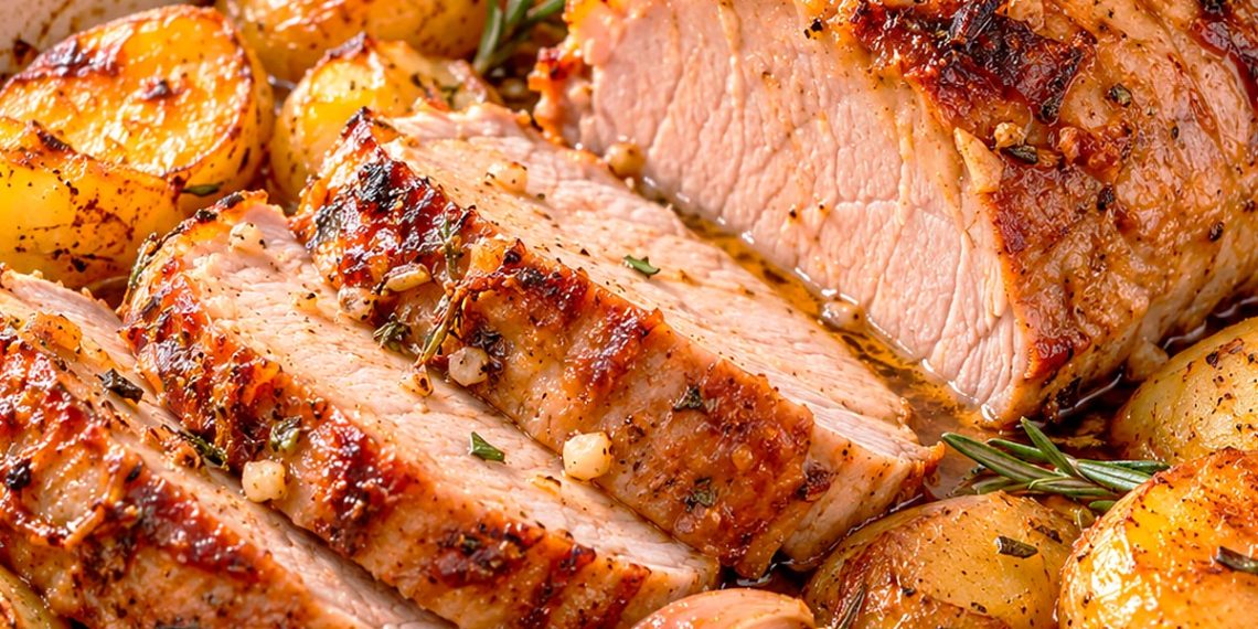 Lombo de Porco no forno com batatas assadas: receita tradicional e suculenta