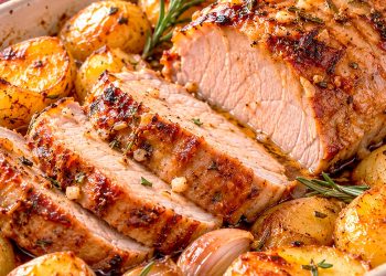 Lombo de Porco no forno com batatas assadas: receita tradicional e suculenta