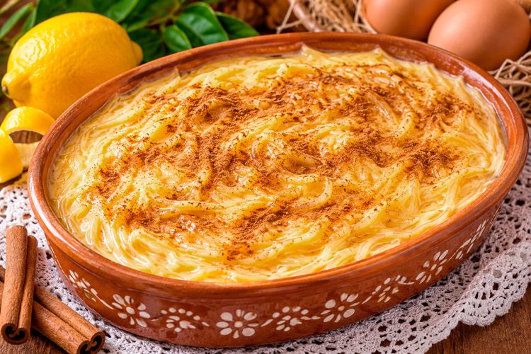 Aletria cremosa com canela e limão Aletria cremosa com canela e limão