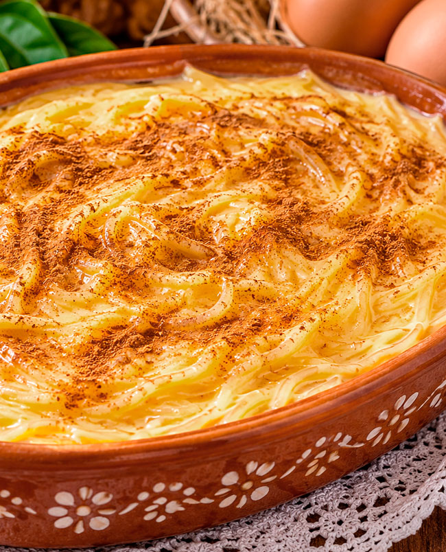 Aletria cremosa com canela e limão Aletria cremosa com canela e limão