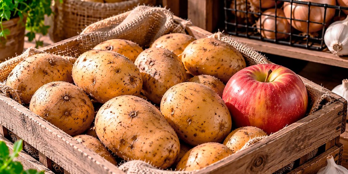 Batatas a grelar? O truque da maçã para as conservar por mais tempo