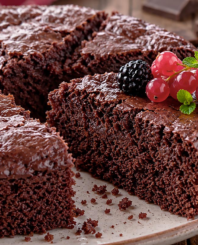 Bolo de chocolate sem açúcar