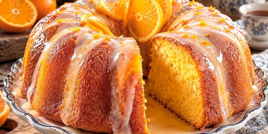 Receita de bolo de laranja e gengibre com glacé de limão