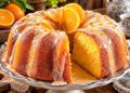 Receita de bolo de laranja e gengibre com glacé de limão Receita de bolo de laranja e gengibre com glacé de limão