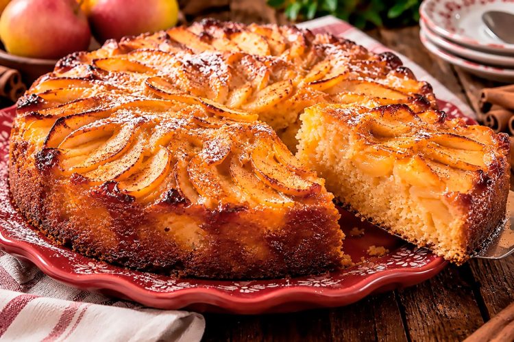 Bolo de maçã sem açúcar para comer sem remorsos Bolo de maçã sem açúcar para comer sem remorsos