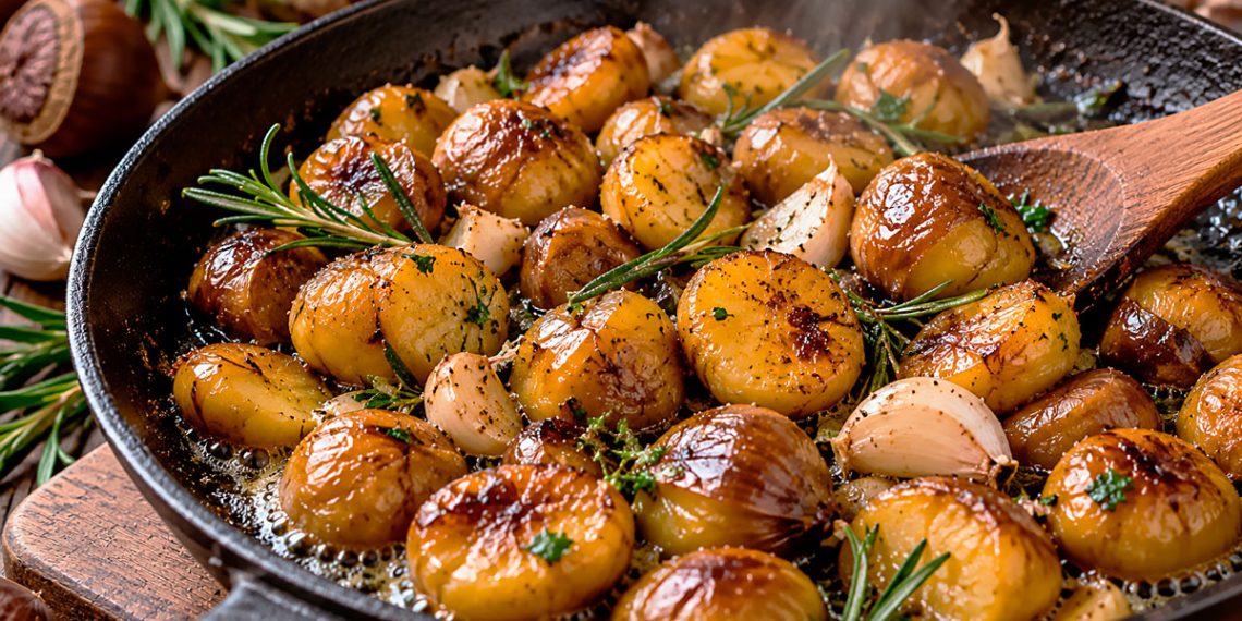 Castanhas fritas com manteiga e alho: um petisco irresistível para o outono