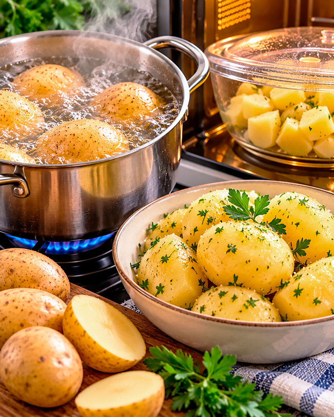 Como cozer batatas na perfeição