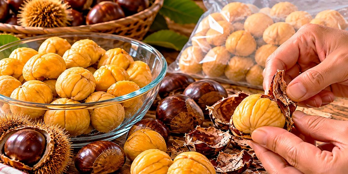 Como descascar castanhas facilmente e congelá-las para ter todo o ano