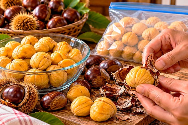 Como descascar castanhas facilmente e congelá-las para ter todo o ano Como descascar castanhas facilmente e congelá-las para ter todo o ano