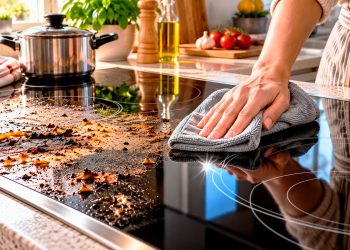 Como limpar a placa vitrocerâmica: truques para remover manchas e recuperar o brilho