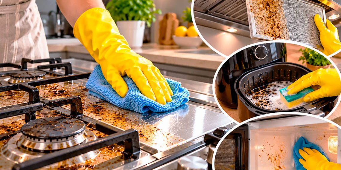 Como remover a gordura dos eletrodomésticos da cozinha: guia passo a passo