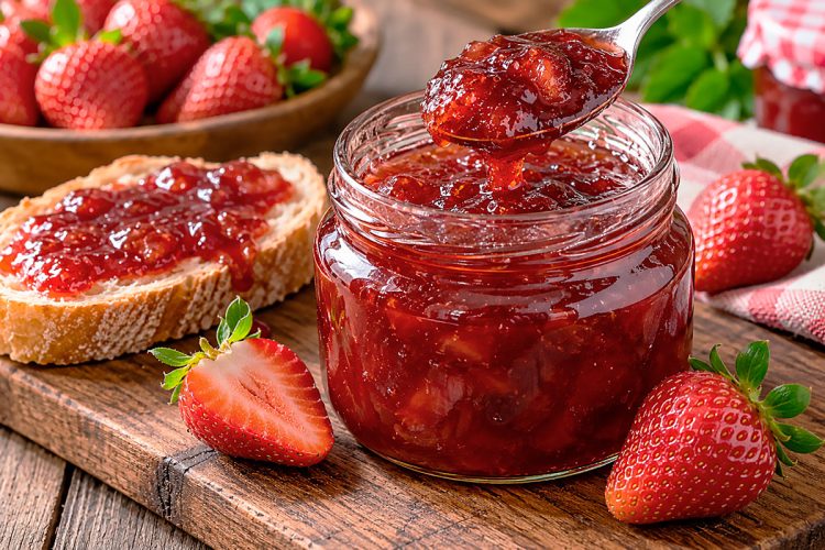 Doce de morango caseiro: receita tradicional com pedaços de fruta Doce de morango caseiro: receita tradicional com pedaços de fruta