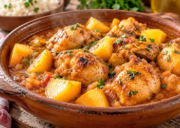 Frango estufado com batatas: receita tradicional