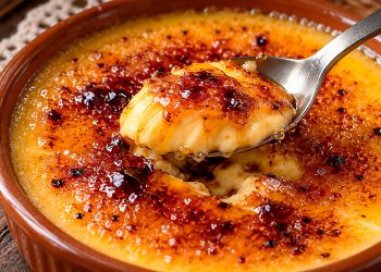 Leite-creme cremoso com natas e leite condensado: uma sobremesa irresistível