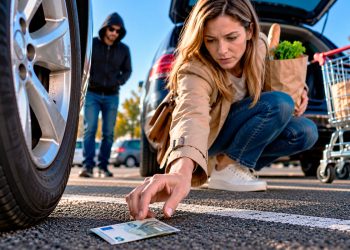 Nota de 5 euros no chão junto ao carro? O truque que pode esconder um furto