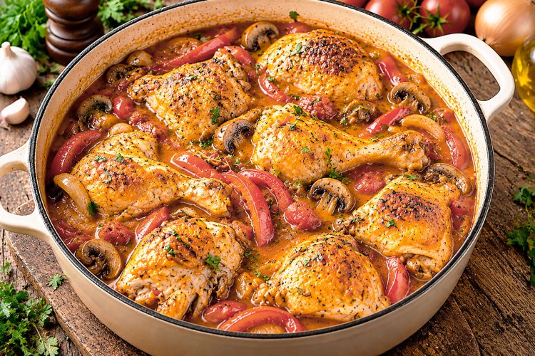 Pernas de frango estufadas: uma receita caseira, tenra e cheia de sabor