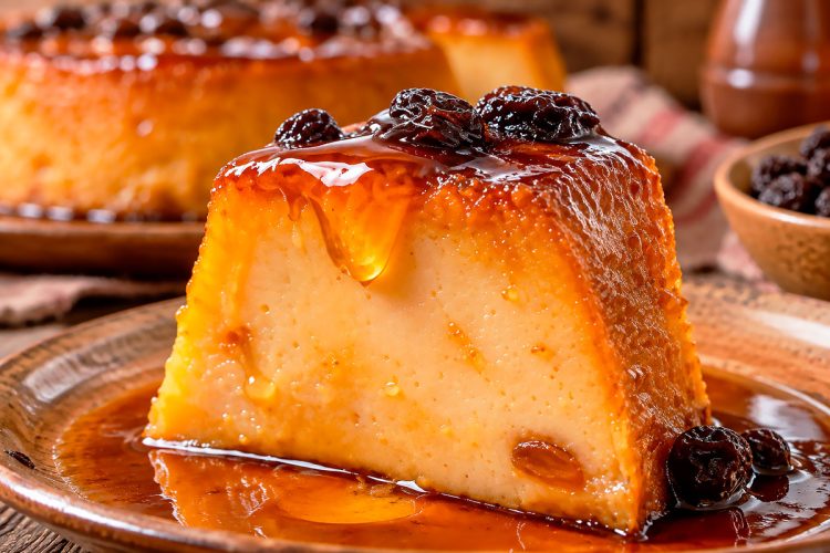Pudim de Pão Alentejano com Vinho do Porto