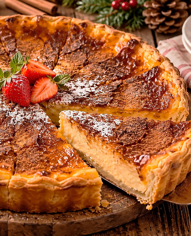 Tarte de iogurte com laranja