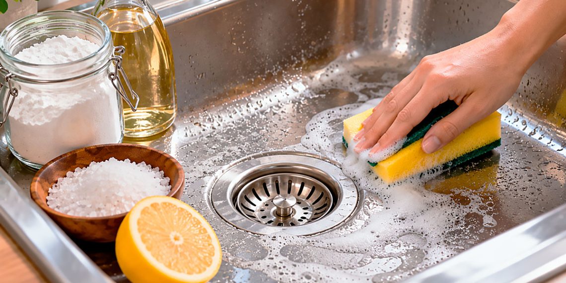 Truque simples para manter o lava-loiça limpo e evitar entupimentos