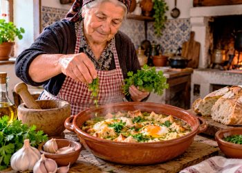 Açorda alentejana com ovo escalfado: como 4 ingredientes simples criam um prato inesquecível