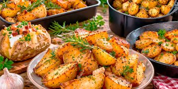 Como assar batatas: no forno, na air fryer, no micro-ondas e na frigideira
