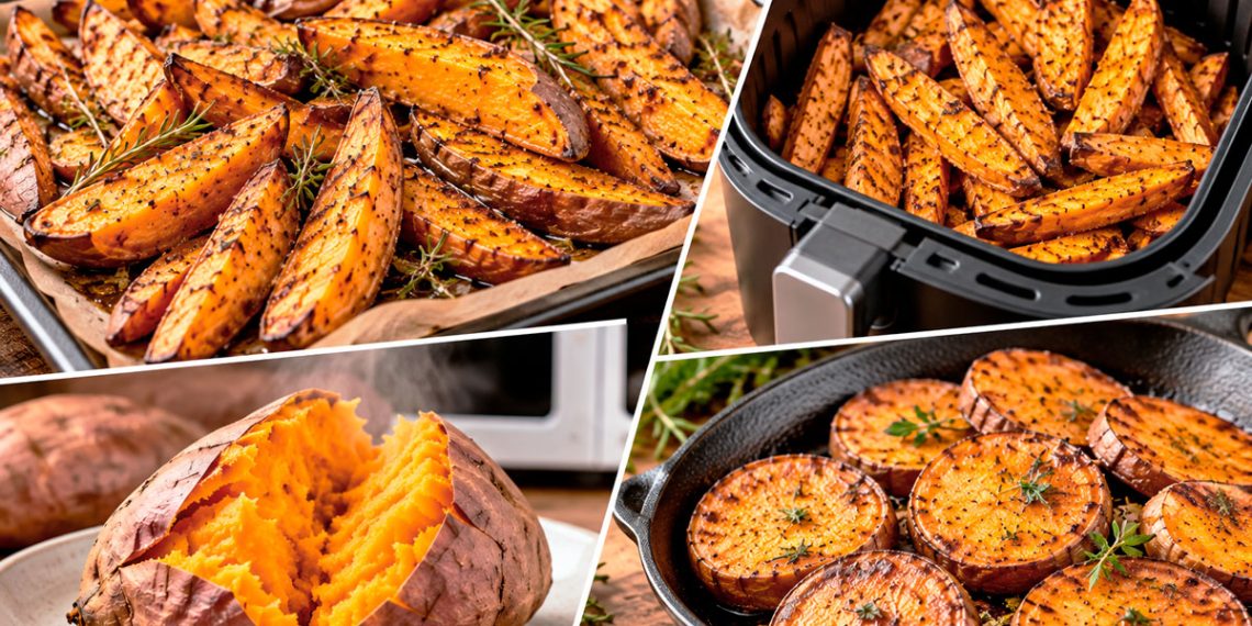 Como assar batata-doce: no forno, na air fryer, no micro-ondas e na frigideira