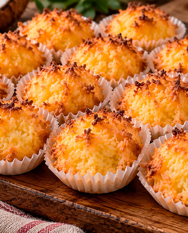 Bolinhos de coco húmidos: receita com laranja irresistível Bolinhos de coco húmidos