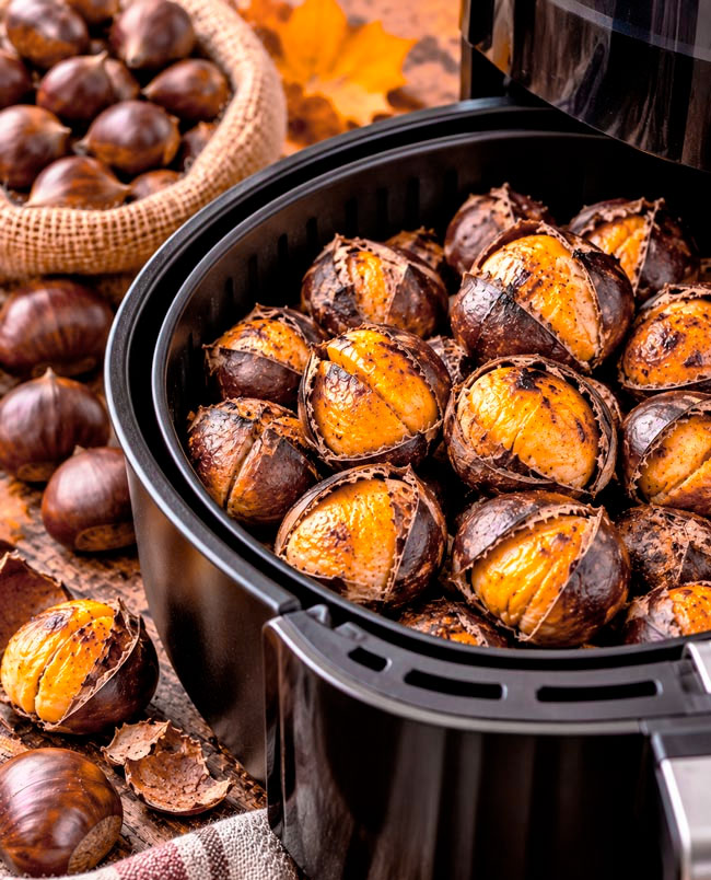 Como assar castanhas na air fryer