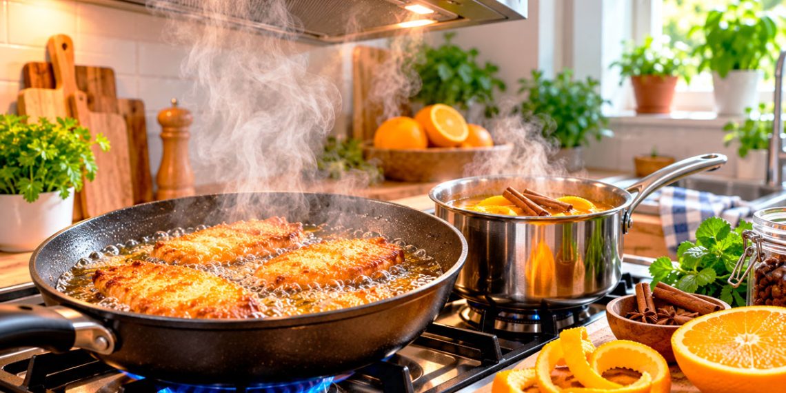 NCultura Notícias – Cultura, História, Viagens, Sociedade, Gastronomia Como eliminar o cheiro a fritos da cozinha: 11 truques que ajudam a acabar com os maus odores