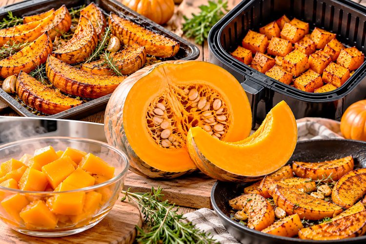 Como assar abóbora: no forno, na air fryer, no micro-ondas e na frigideira