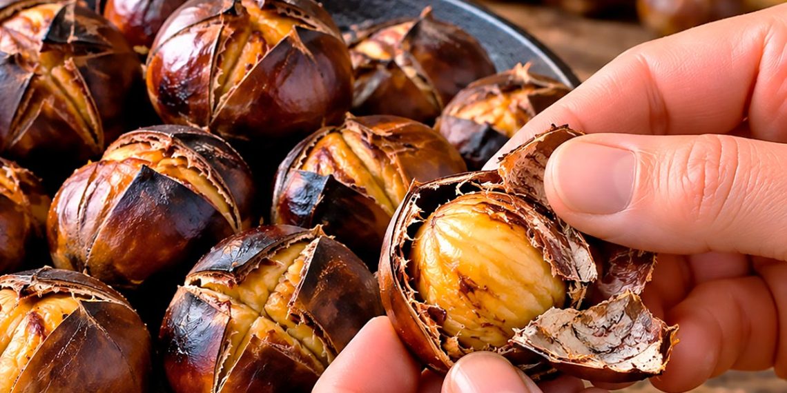 Como descascar castanhas assadas facilmente: o truque para retirar a casca e a pele sem esforço