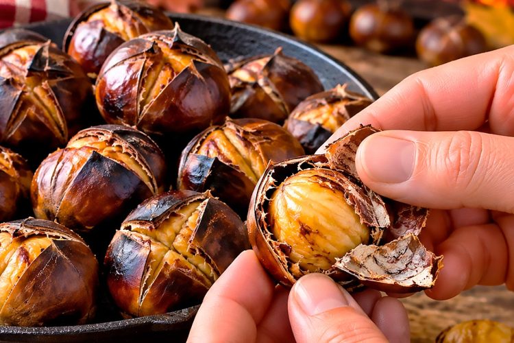 Como descascar castanhas assadas facilmente: o truque para retirar a casca e a pele sem esforço
