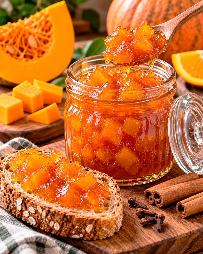 Doce de abóbora com pedaços