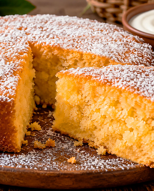 Bolo de iogurte e aveia
