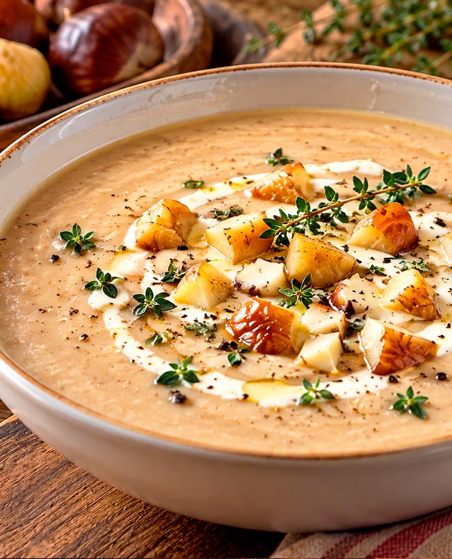 Sopa de castanhas à transmontana: receita tradicional Sopa de castanhas à transmontana