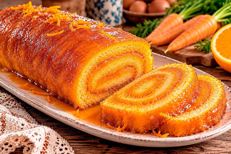 Torta de cenoura molhadinha e irresistível